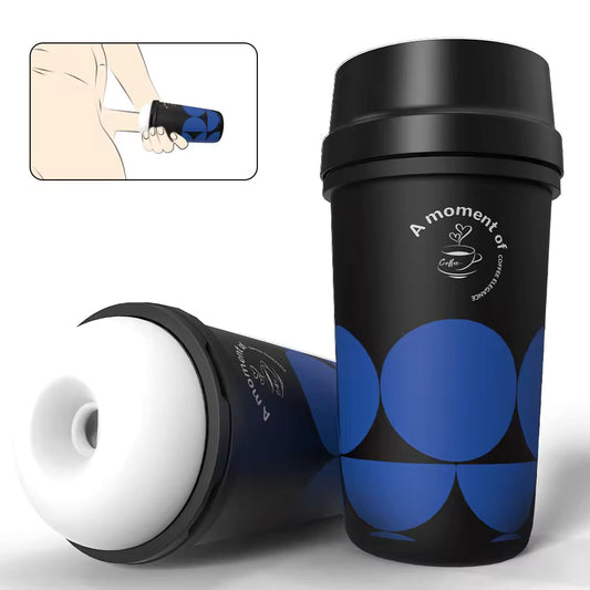 LIL Mermaid Invisible Coffee Cup Vibrator XHYS-S611 223g TPE Manual Male Sex Toy Realistic Design Safe Home Office Use